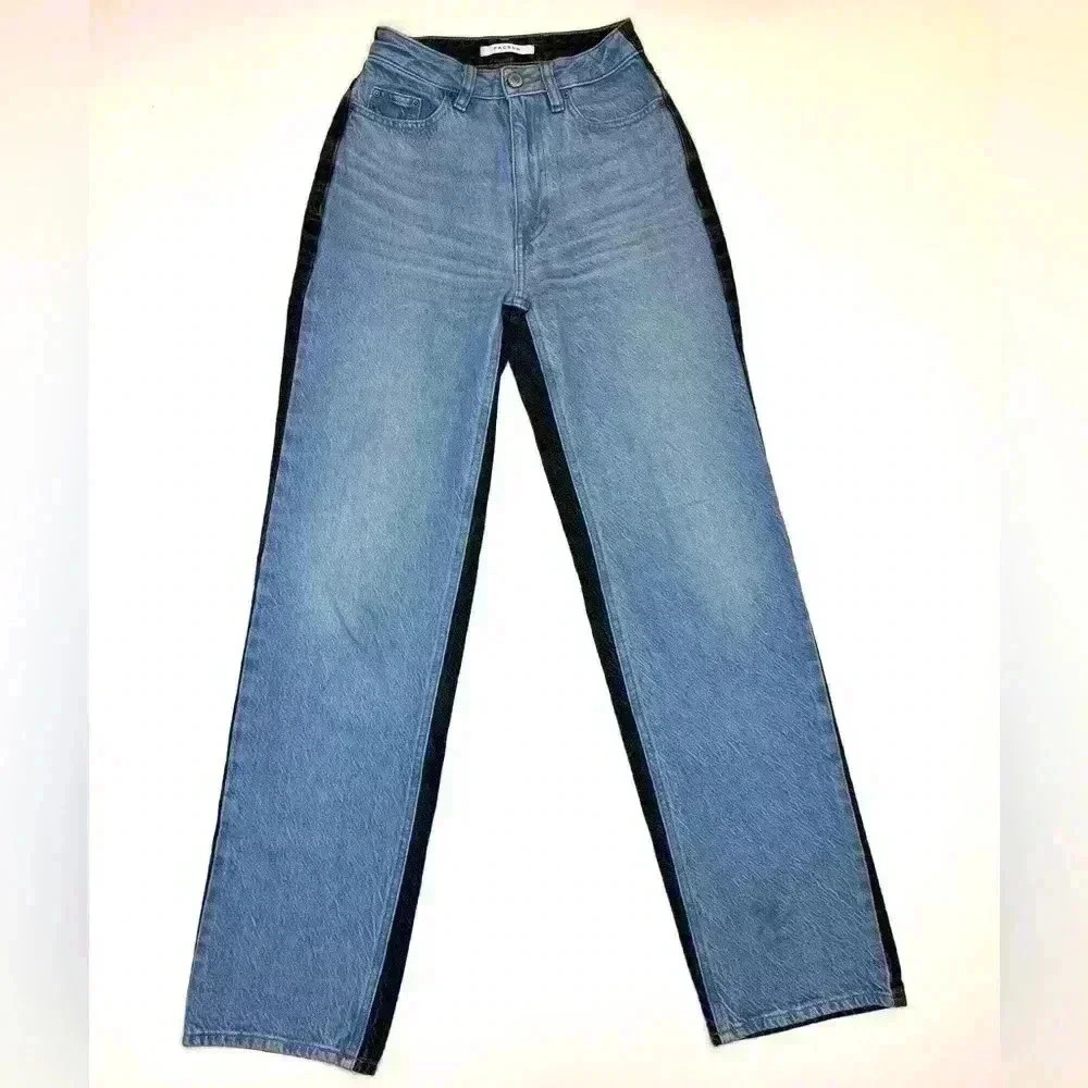 PacSun Womene Eco Blue & Black Paneled 90’s Boyfriend Jeans Size 22